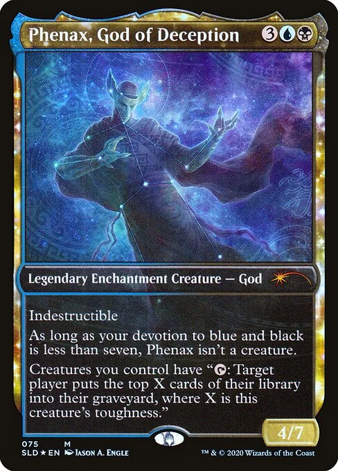 Phenax, God of Deception, carta Magic di tipo Legendary Enchantment Creature — God illustrata da Jason A. Engle
