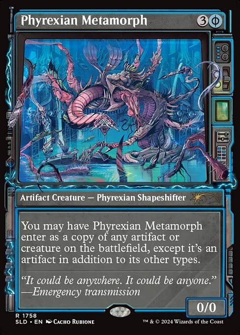 Phyrexian Metamorph, carta Magic di tipo Artifact Creature — Phyrexian Shapeshifter illustrata da Cacho Rubione