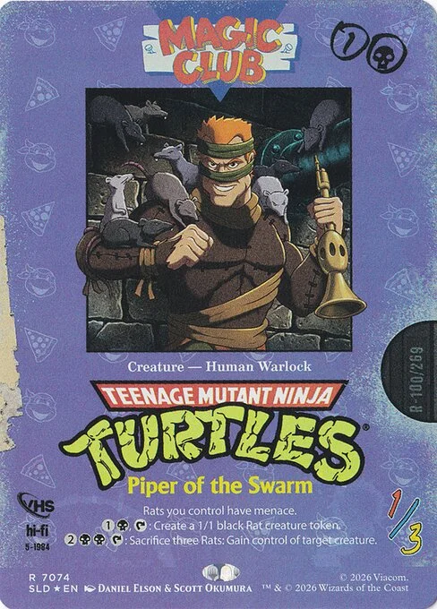 Piper of the Swarm, carta Magic di tipo Creature — Human Warlock illustrata da Daniel Elson & Scott Okumura