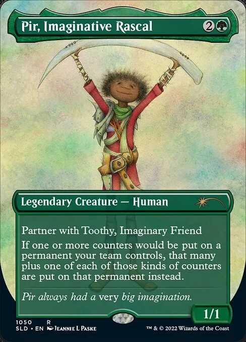 Pir, Imaginative Rascal, carta Magic di tipo Legendary Creature — Human illustrata da Jeannie L Paske
