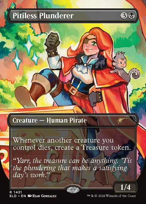 Pitiless Plunderer, carta Magic di tipo Creature — Human Pirate illustrata da Rian Gonzales