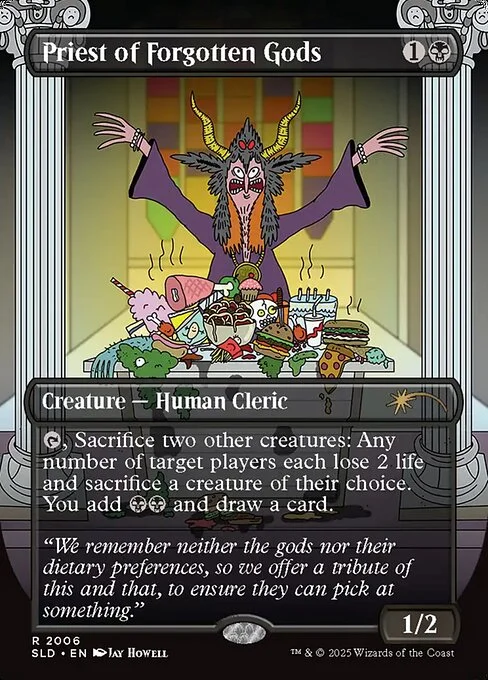Priest of Forgotten Gods, carta Magic di tipo Creature — Human Cleric illustrata da Jay Howell