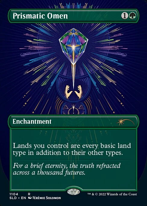 Prismatic Omen, carta Magic di tipo Enchantment illustrata da Jérémie Solomon