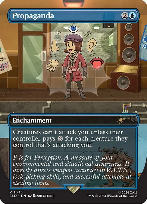 Propaganda, carta Magic di tipo Enchantment illustrata da Desmuncubic