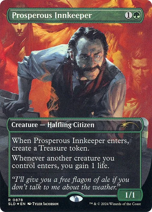 Prosperous Innkeeper, carta Magic di tipo Creature — Halfling Citizen illustrata da Tyler Jacobson