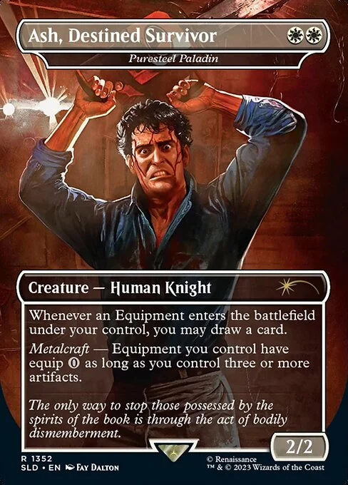 Puresteel Paladin, carta Magic di tipo Creature — Human Knight illustrata da Fay Dalton