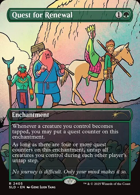 Quest for Renewal, carta Magic di tipo Enchantment illustrata da Gene Luen Yang