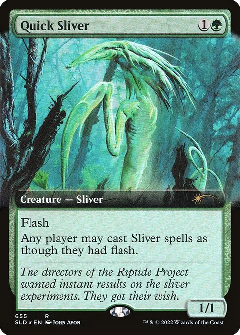 Quick Sliver, carta Magic di tipo Creature — Sliver illustrata da John Avon