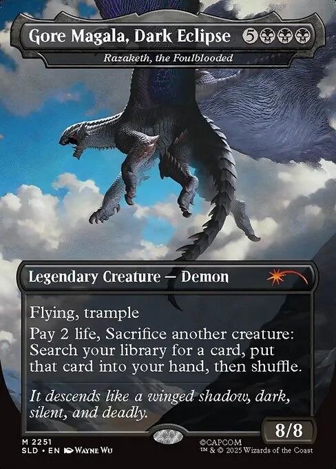 Razaketh, the Foulblooded, carta Magic di tipo Legendary Creature — Demon illustrata da Wayne Wu