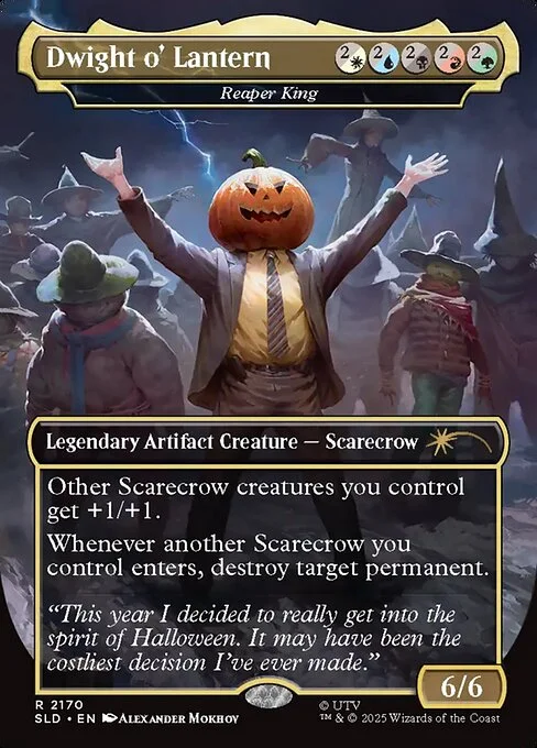 Reaper King, carta Magic di tipo Legendary Artifact Creature — Scarecrow illustrata da Alexander Mokhov