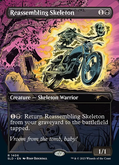 Reassembling Skeleton, carta Magic di tipo Creature — Skeleton Warrior illustrata da Ryan Roadkill