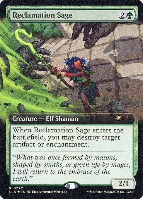 Reclamation Sage, carta Magic di tipo Creature — Elf Shaman illustrata da Christopher Moeller