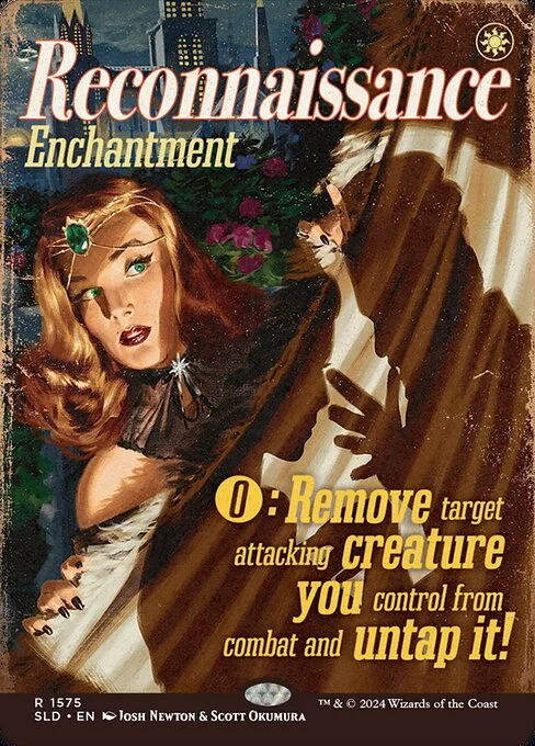 Reconnaissance, carta Magic di tipo Enchantment illustrata da Josh Newton & Scott Okumura