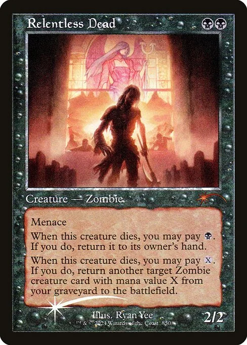 Relentless Dead, carta Magic di tipo Creature — Zombie illustrata da Ryan Yee