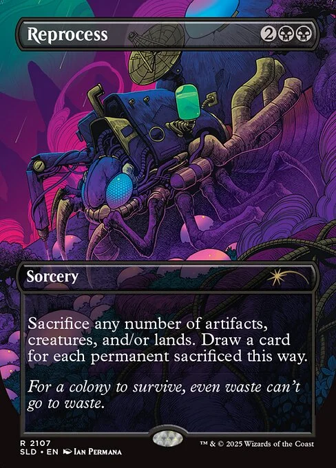 Reprocess, carta Magic di tipo Sorcery illustrata da Ian Permana