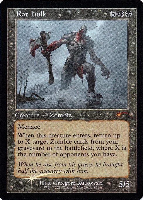 Rot Hulk, carta Magic di tipo Creature — Zombie illustrata da Grzegorz Rutkowski