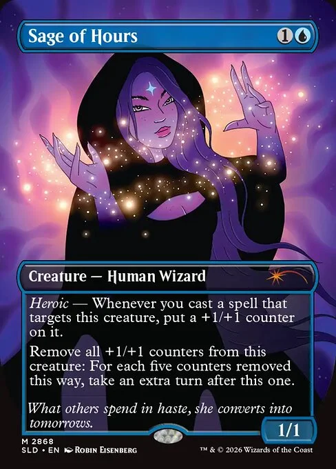 Sage of Hours, carta Magic di tipo Creature — Human Wizard illustrata da Robin Eisenberg