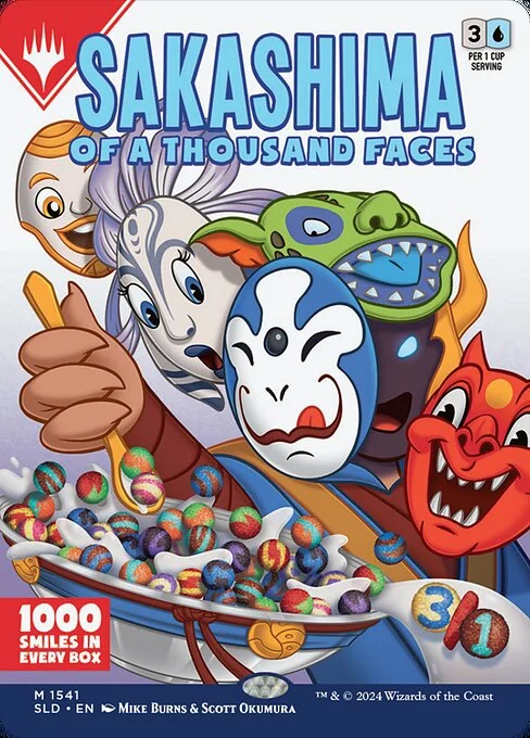 Sakashima of a Thousand Faces // Sakashima of a Thousand Faces, carta Magic di tipo  illustrata da Mike Burns & Scott Okumura