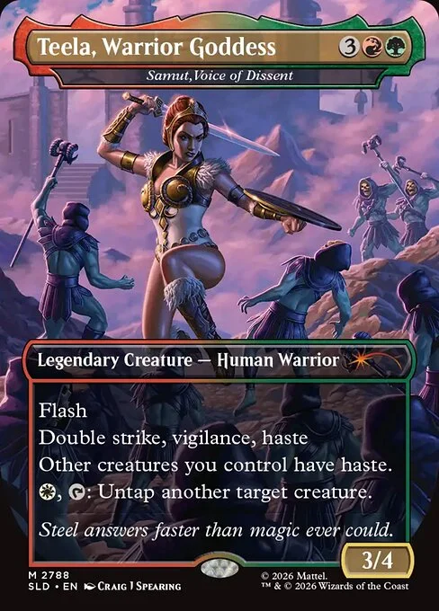 Samut, Voice of Dissent, carta Magic di tipo Legendary Creature — Human Warrior illustrata da Craig J Spearing