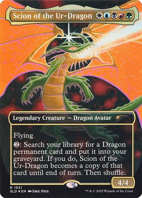 Scion of the Ur-Dragon, carta Magic di tipo Legendary Creature — Dragon Avatar illustrata da Erol Otus