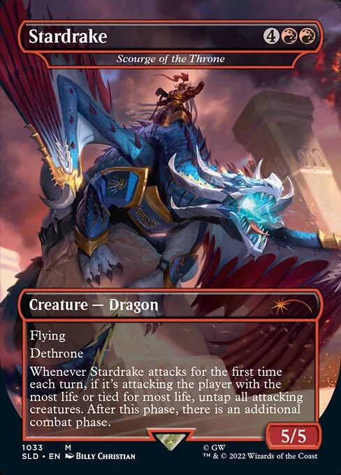 Scourge of the Throne, carta Magic di tipo Creature — Dragon illustrata da Billy Christian