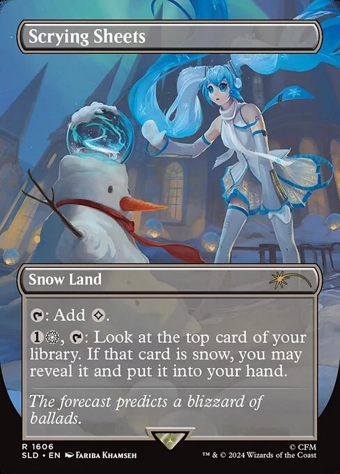 Scrying Sheets, carta Magic di tipo Snow Land illustrata da Fariba Khamseh