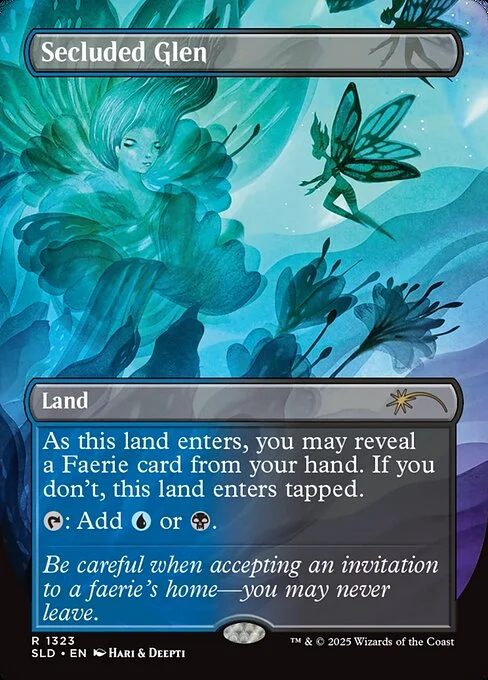Secluded Glen, carta Magic di tipo Land illustrata da Hari & Deepti