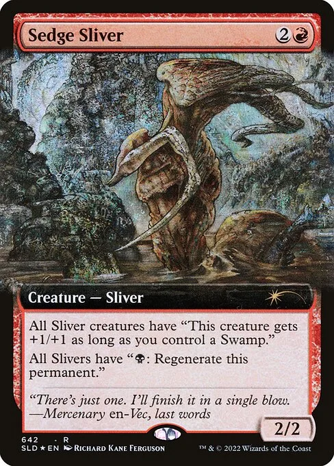 Sedge Sliver, carta Magic di tipo Creature — Sliver illustrata da Richard Kane Ferguson
