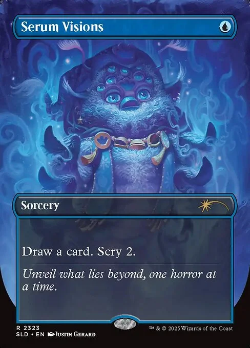 Serum Visions, carta Magic di tipo Sorcery illustrata da Justin Gerard