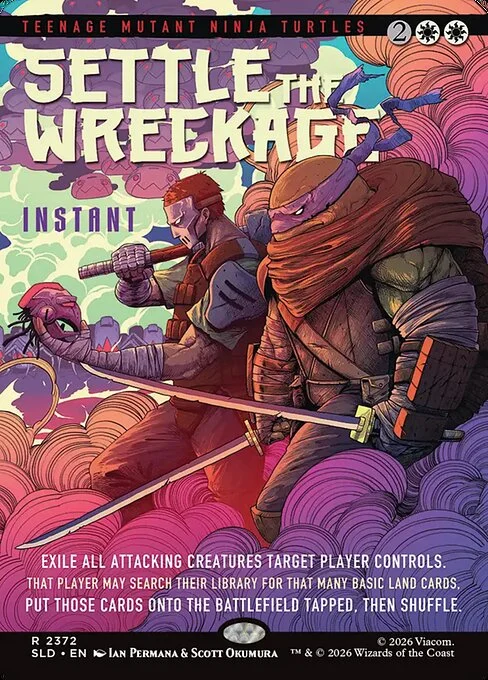 Settle the Wreckage, carta Magic di tipo Instant illustrata da Ian Permana & Scott Okumura