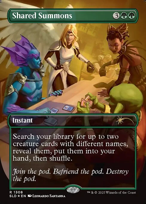 Shared Summons, carta Magic di tipo Instant illustrata da Leonardo Santanna