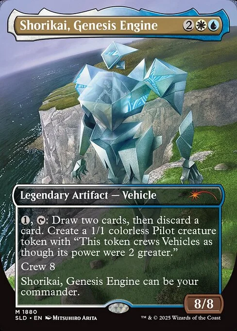 Shorikai, Genesis Engine, carta Magic di tipo Legendary Artifact — Vehicle illustrata da Mitsuhiro Arita