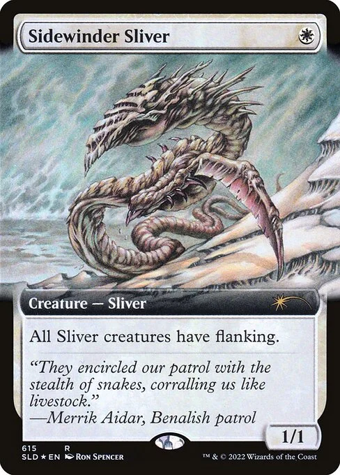 Sidewinder Sliver, carta Magic di tipo Creature — Sliver illustrata da Ron Spencer