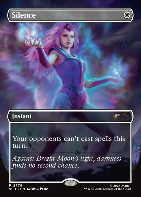 Silence, carta Magic di tipo Instant illustrata da Mila Pesic