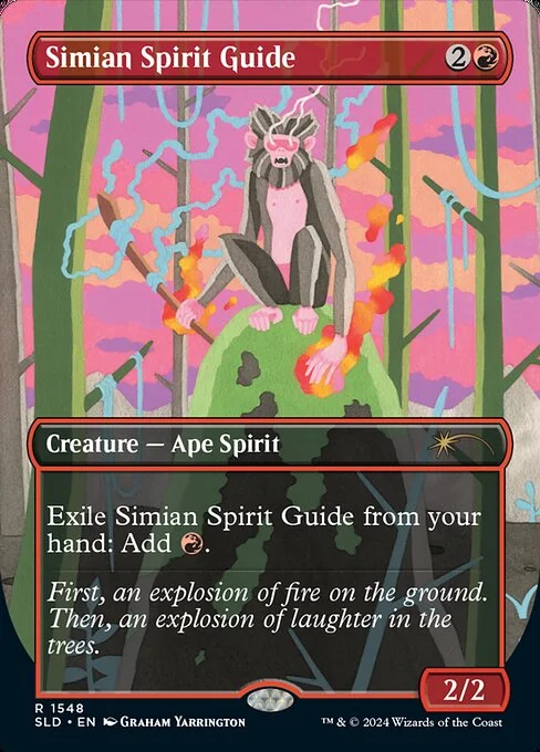 Simian Spirit Guide, carta Magic di tipo Creature — Ape Spirit illustrata da Graham Yarrington