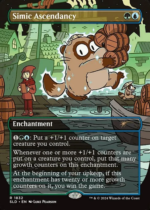 Simic Ascendancy, carta Magic di tipo Enchantment illustrata da Luke Pearson