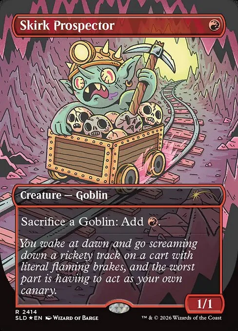 Skirk Prospector, carta Magic di tipo Creature — Goblin illustrata da Wizard of Barge
