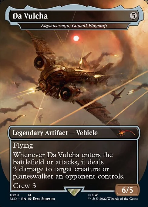 Skysovereign, Consul Flagship, carta Magic di tipo Legendary Artifact — Vehicle illustrata da Evan Shipard