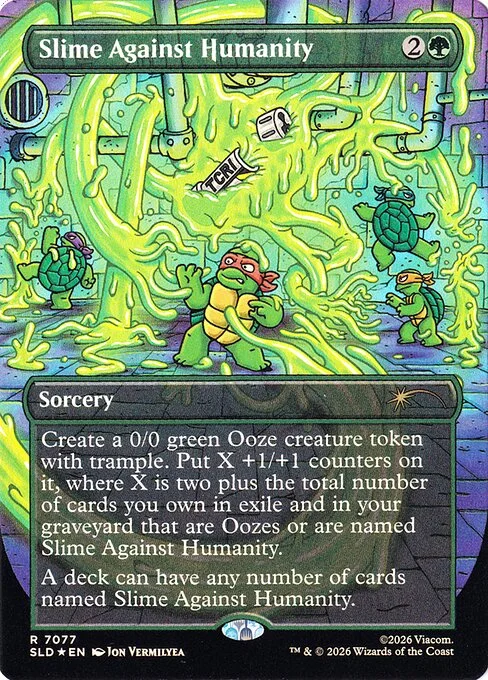 Slime Against Humanity, carta Magic di tipo Sorcery illustrata da Jon Vermilyea