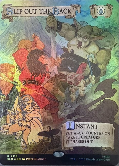 Slip Out the Back, carta Magic di tipo Instant illustrata da Peter Diamond