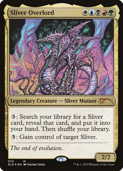 Sliver Overlord, carta Magic di tipo Legendary Creature — Sliver Mutant illustrata da Justine Jones