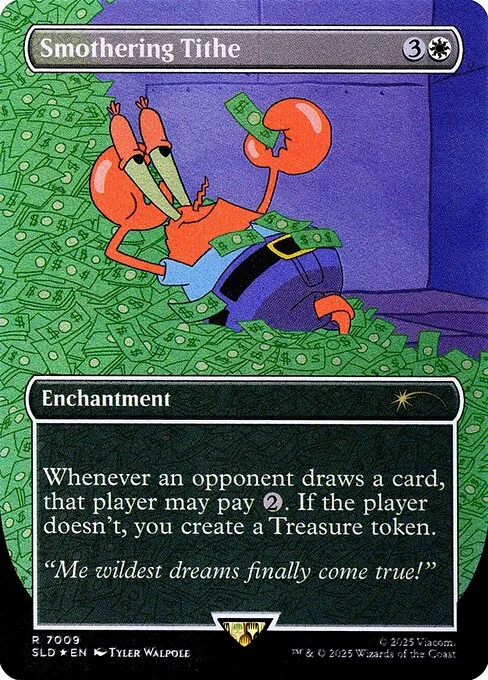Smothering Tithe, carta Magic di tipo Enchantment illustrata da Tyler Walpole