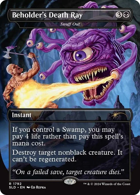 Snuff Out, carta Magic di tipo Instant illustrata da Ed Repka