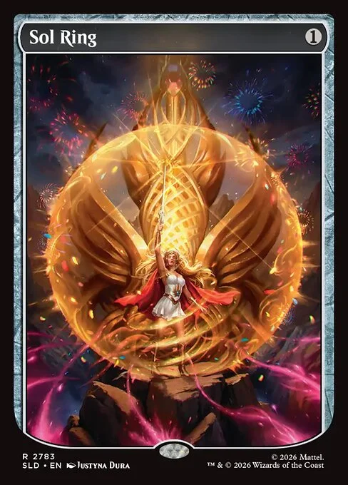 Sol Ring, carta Magic di tipo Artifact illustrata da Justyna Dura