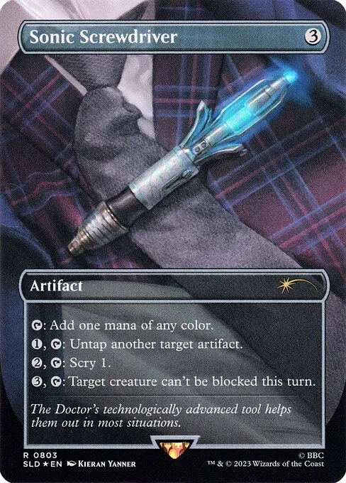 Sonic Screwdriver, carta Magic di tipo Artifact illustrata da Kieran Yanner
