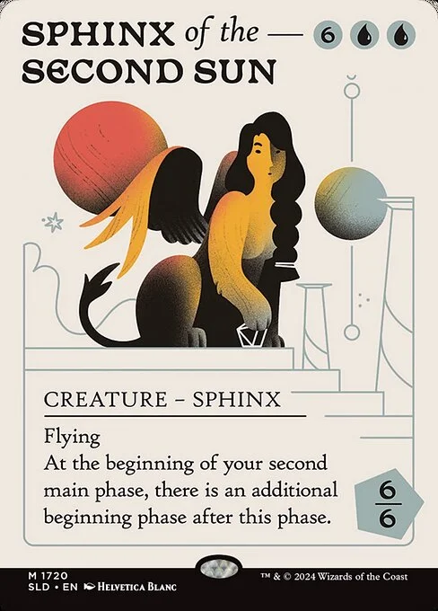Sphinx of the Second Sun, carta Magic di tipo Creature — Sphinx illustrata da Helvetica Blanc