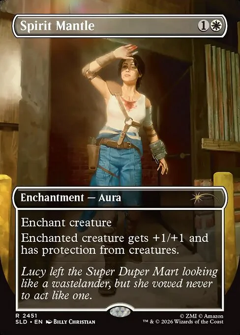 Spirit Mantle, carta Magic di tipo Enchantment — Aura illustrata da Billy Christian