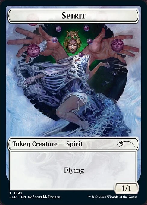 Spirit, carta Magic di tipo Token Creature — Spirit illustrata da Scott M. Fischer