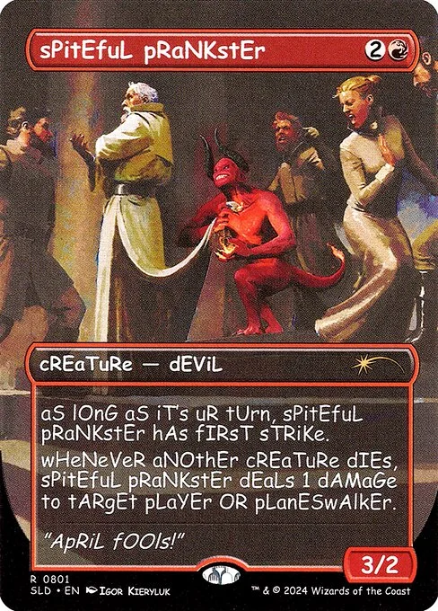 Spiteful Prankster, carta Magic di tipo Creature — Devil illustrata da Igor Kieryluk