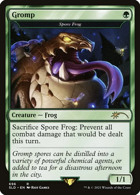 Spore Frog, carta Magic di tipo Creature — Frog illustrata da Riot Games